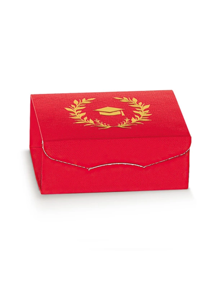 Gift 7x7x3cm ALLORO DORATO LINO ROSSO con Stampa a caldo Florentina Scotton
