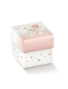 Fondo e Coperchio 5x5x5cm BABY ORSETTO ROSA Florentina Scotton