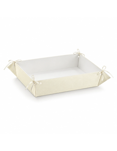 Vassoio con Fori 41x33x8cm PERLATO BIANCO Florentina Scotton