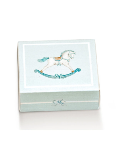 Cassetto Quadretto con divisorio 6x5x3cm CAVALLINO AZZURRO Florentina Scotton