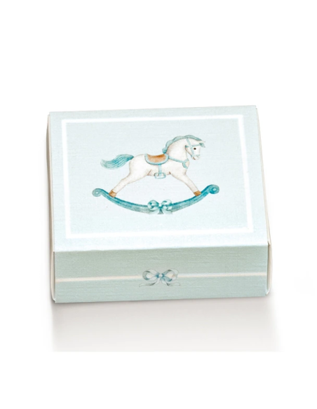 Cassetto Quadretto con divisorio 6x5x3cm CAVALLINO AZZURRO Florentina Scotton