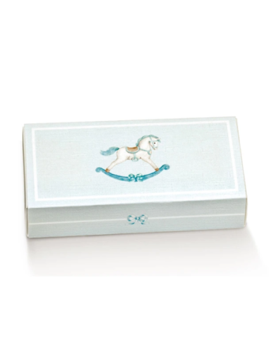 Cassetto Quadretto con divisorio 12x5x3cm CAVALLINO AZZURRO Florentina Scotton