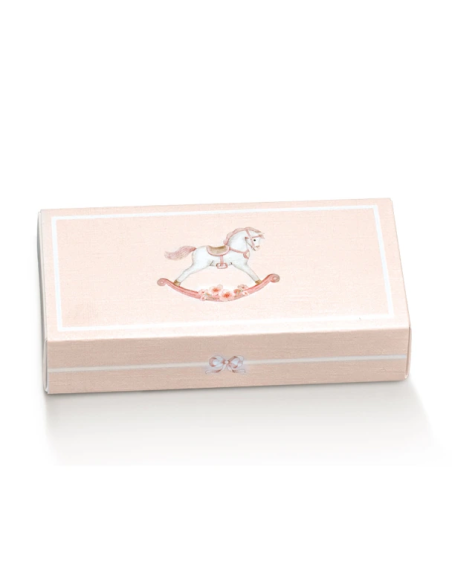 Cassetto Quadretto con divisorio 12x5x3cm CAVALLINO ROSA Florentina Scotton