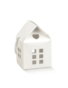 Casetta con Cordini 10x10x9cm FIBRA BIANCO Florentina Scotton