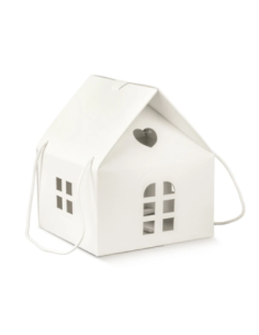 Casetta con cordini 20x20x18cm Fibra Bianco Florentina Scotton