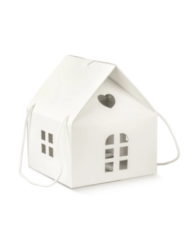 Casetta con cordini 20x20x18cm Fibra Bianco Florentina Scotton
