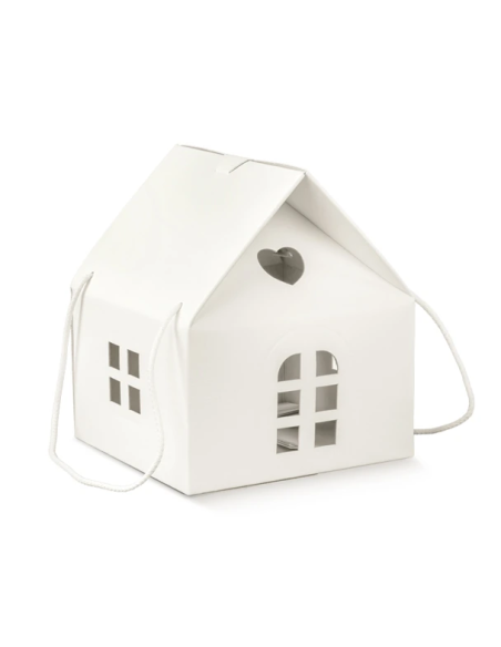 Casetta con cordini 20x20x18cm Fibra Bianco Florentina Scotton