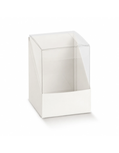 Duo 9x9x11cm PET Trasparente + FIBRA Bianco Florentina Scotton