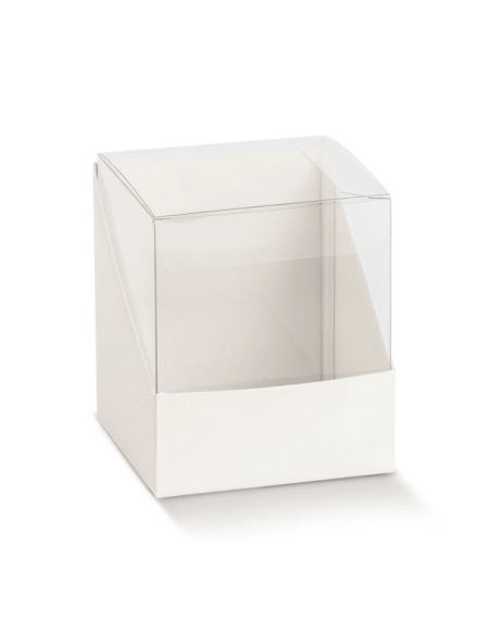 Duo 10x10x12cm PET Trasparente + FIBRA Bianco Florentina Scotton