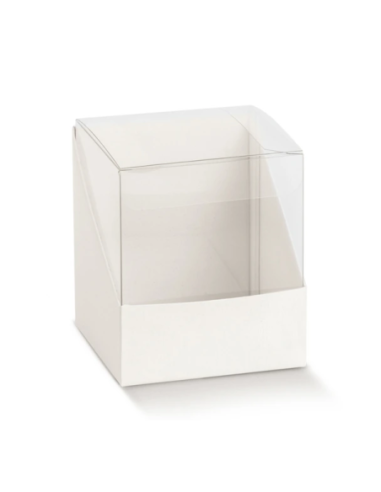 Duo 12x12x10cm PET Trasparente + FIBRA Bianco Florentina Scotton