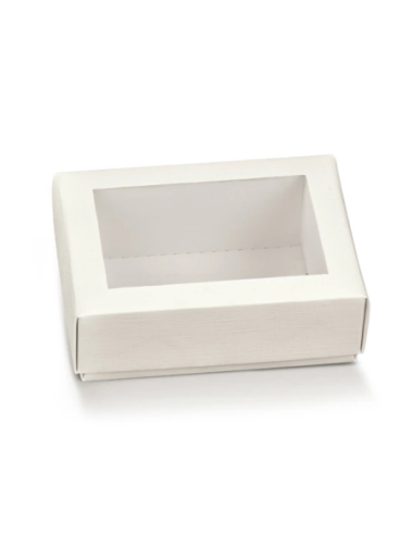 Quadretto 10x7x4cm con Coperchio Trasparente FIBRA BIANCO Florentina Scotton