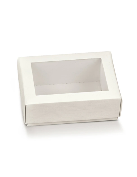 Quadretto con Coperchio Trasparente 13x9x4cm FIBRA BIANCO Florentina Scotton