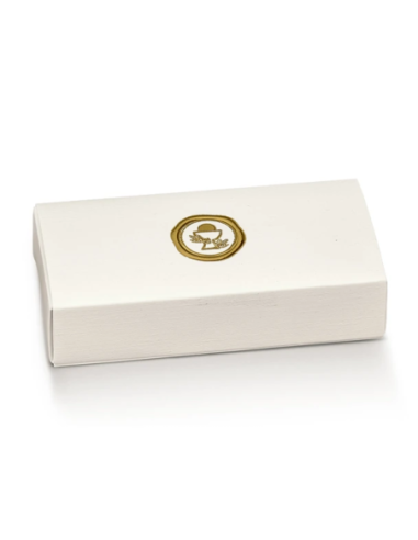 Cassetto Quadretto con divisorio 12x5x3cm FIBRA BIANCO COMUNIONE Stampa a caldo Florentina Scotton