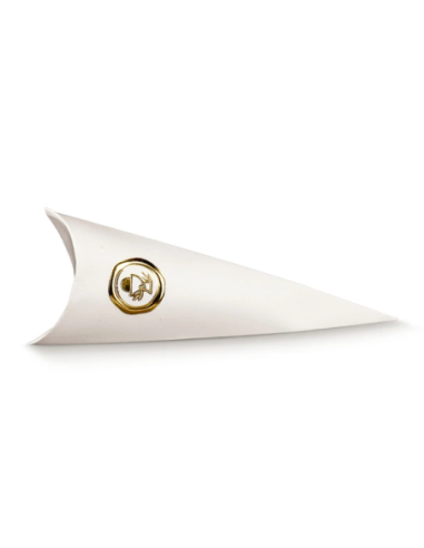 Cono Busta 19cm FIBRA BIANCO COMUNIONE Stampa a caldo Florentina Scotton