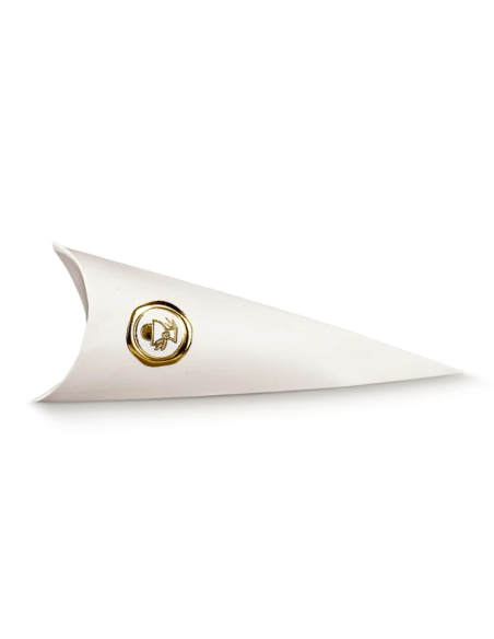 Cono Busta 19cm FIBRA BIANCO COMUNIONE Stampa a caldo Florentina Scotton