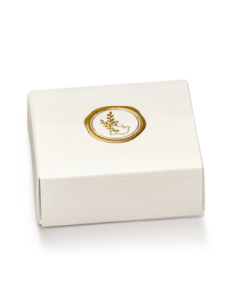 Cassetto Quadretto con divisorio 6x5x3cm FIBRA BIANCO CRESIMA Stampa a caldo Florentina Scotton