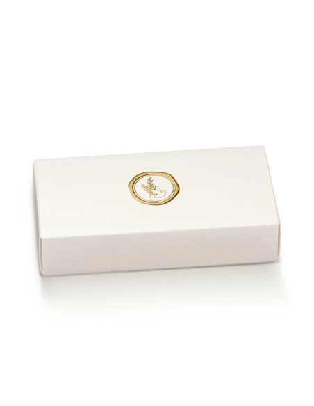 Cassetto Quadretto con divisorio 12x5x3cm FIBRA BIANCO CRESIMA Stampa a caldo Florentina Scotton