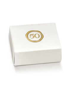 Cassetto Quadretto con divisorio 6x5x3cm FIBRA BIANCO 50 Stampa a caldo Florentina Scotton