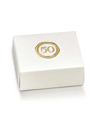 Cassetto Quadretto con divisorio 6x5x3cm FIBRA BIANCO 50 Stampa a caldo Florentina Scotton