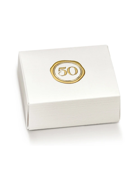 Cassetto Quadretto con divisorio 6x5x3cm FIBRA BIANCO 50 Stampa a caldo Florentina Scotton