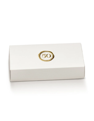 Cassetto Quadretto con divisorio 12x5x3cm FIBRA BIANCO 50 Stampa a caldo Florentina Scotton