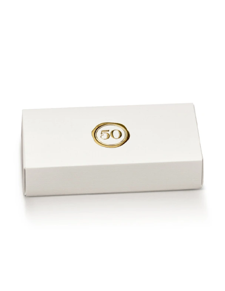 Cassetto Quadretto con divisorio 12x5x3cm FIBRA BIANCO 50 Stampa a caldo Florentina Scotton
