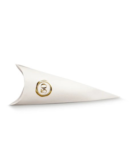Cono Busta 19cm FIBRA BIANCO 50 Stampa a caldo Florentina Scotton