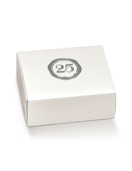 Cassetto Quadretto con divisorio 6x5x3cm FIBRA BIANCO 25 Stampa a caldo Florentina Scotton