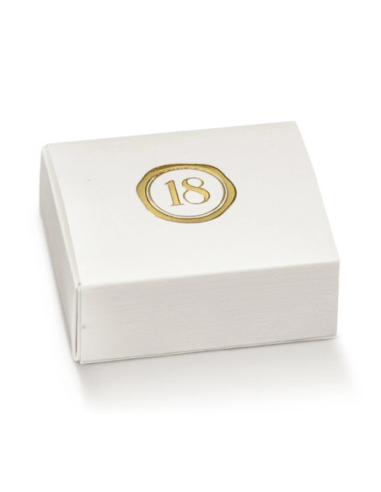 Cassetto Quadretto con divisorio 6x5x3cm FIBRA BIANCO 18 Stampa a caldo Florentina Scotton