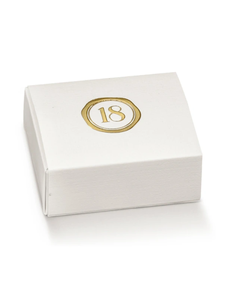 Cassetto Quadretto con divisorio 6x5x3cm FIBRA BIANCO 18 Stampa a caldo Florentina Scotton