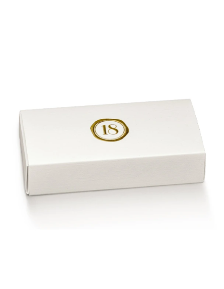 Cassetto Quadretto con divisorio 12x5x3cm FIBRA BIANCO 18 Stampa a caldo Florentina Scotton