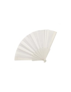 Ventaglio bianco in plastica e stoffa 23 cm | G3S Ingrosso