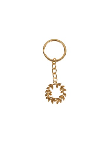 Corona alloro oro 4 cm portachiavi con catenella laurea | G3S