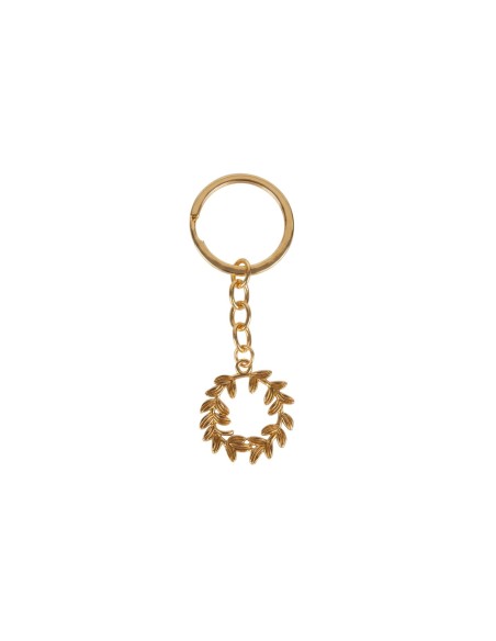 Corona alloro oro 4 cm portachiavi con catenella laurea | G3S