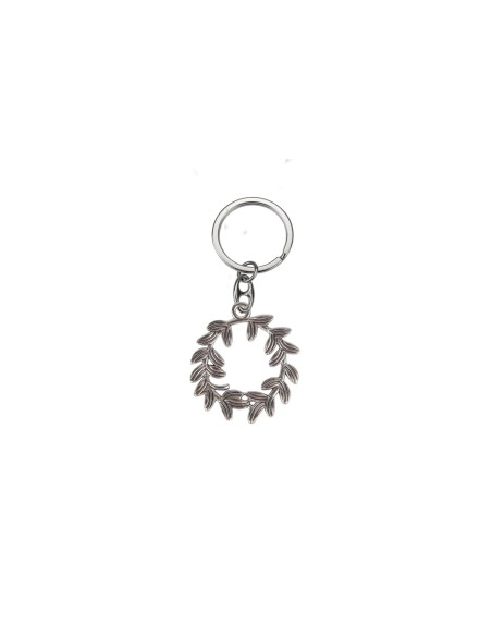 Corona alloro argento 4 cm portachiavi con linguetta laurea | G3S