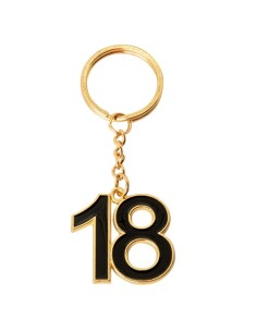 Portachiavi 18° Nero 18 Compleanno 12A174 | G3S