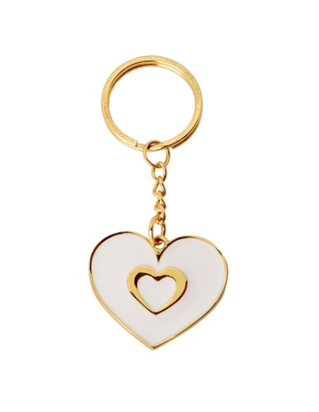 Portachiavi 2 Cuori Oro Anniversari 25-50 anni 12A168 | G3S
