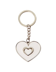 Portachiavi 2 Cuori Silver Anniversari 25-50 anni 12A167 | G3S