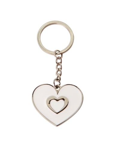 Portachiavi 2 Cuori Silver Anniversari 25-50 anni 12A167 | G3S