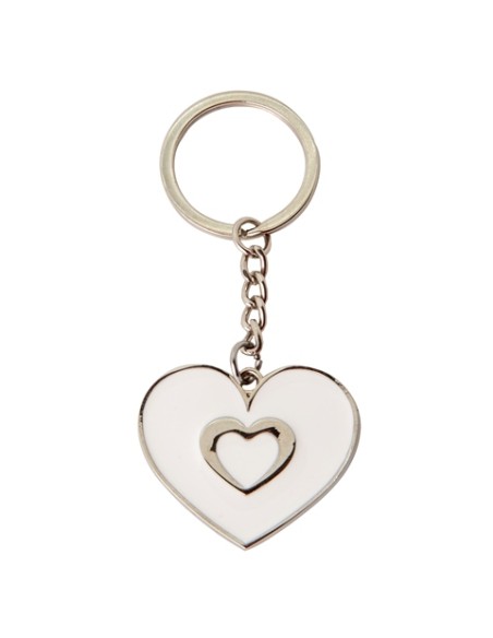 Portachiavi 2 Cuori Silver Anniversari 25-50 anni 12A167 | G3S