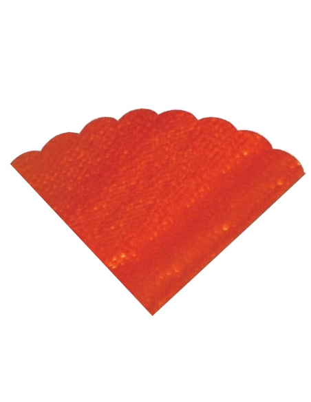 Velo Fata Tondo Smerlato Ø 24 cm - Arancione | G3S Ingrosso