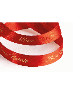 Nastro Stampato Buon Natale 15 mm x 25 m - Rosso | G3S Ingrosso