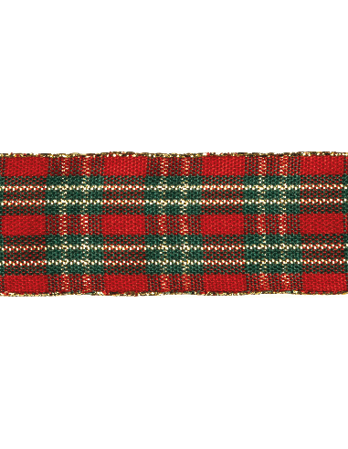 Nastro Stampato Natale Scozzese 25 mm x 20 m | G3S Ingrosso