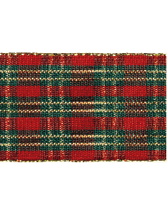 Nastro Stampato Natale Scozzese 40 mm x 20 m | G3S Ingrosso
