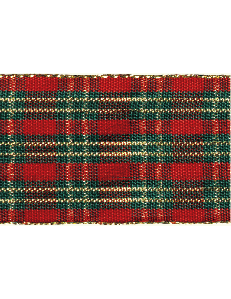 Nastro Stampato Natale Scozzese 40 mm x 20 m | G3S Ingrosso