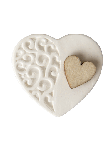 Gessetto decorativo Gesso Cuore - Bomboniere G3S