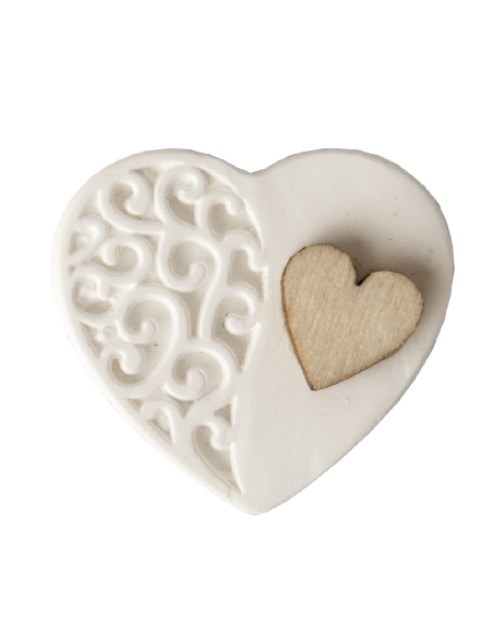 Gessetto decorativo Gesso Cuore - Bomboniere G3S